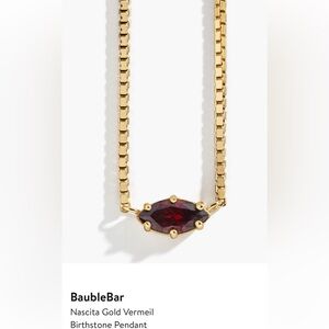 BaubleBar Gold Necklaces with amethyst and garnet stones